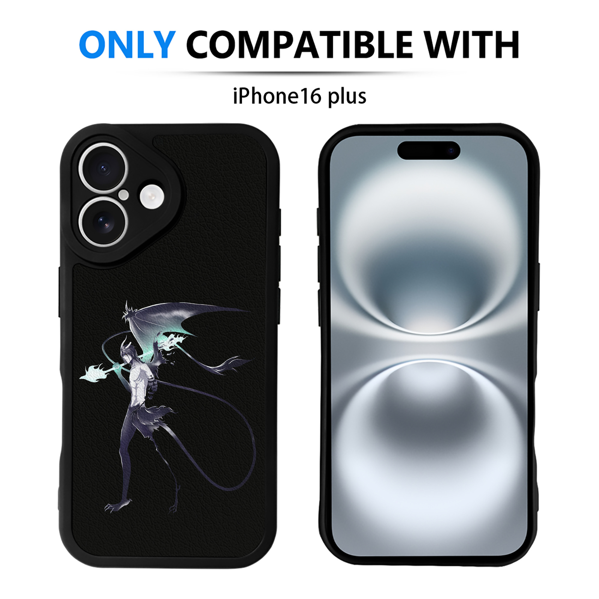 （画像用） ブリーチ ウルキオラ·シファー BLEACH Ulquiorra cifer 【iPhone 16シリーズ対応】シリコンスマホケース（レザー調） 材質：シリコン